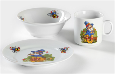 Набор детской фарфоровой посуды «Лесовичок», 3 предмета 0283095747