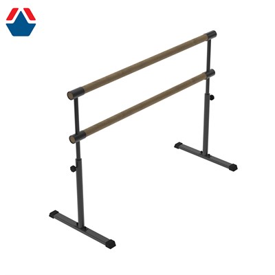 Хореографический станок мобильный Евро-1000 2-рядный с регулируемой высотой СЕРЫЙ МУАР в сборе ОС-15466