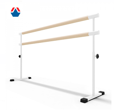 Хореографический станок мобильный Евро-2000 2-рядный с регулируемой высотой White в сборе ОС-15228