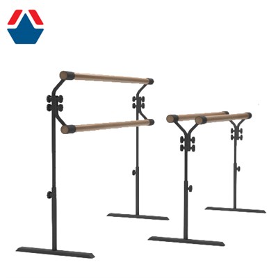 Хореографический станок мобильный 2-рядный с переставным держателем поручня Евро-1500 СЕРЫЙ МУАР ОС-13741