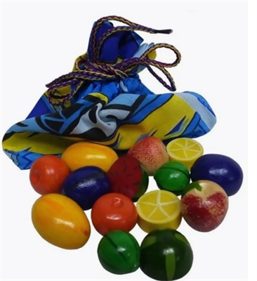 Счетный мешочек "Фрукты-ягоды цветные" из дерева, 14 шт 7ZJKWo-bjIjAqwrDNmfqn3