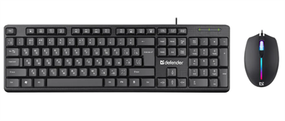 Комплект (клавиатура+мышь) Defender Triumph C-991, USB 2.0, проводной, черный 0283095560