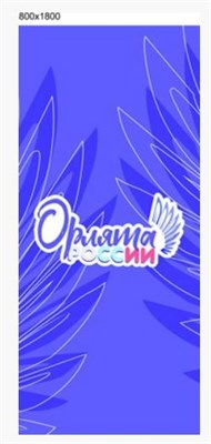 СПАЙДЕР МОБИЛЬНЫЙ СТЕНД "ОРЛЯТА РОССИИ" РАЗМЕР 800 Х 1800 ММ 0280644