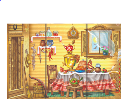 Русская изба - Декорация / Задник сцены 027809