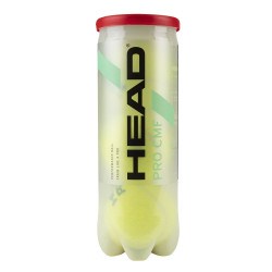 Мяч теннисный HEAD Pro Comfort 3B, уп.3 шт,сукно,нат.резина,желтый 026459