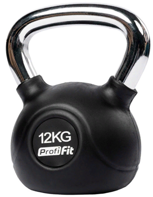 Гиря обрезиненная с хромированной ручкой 12 кг 02121