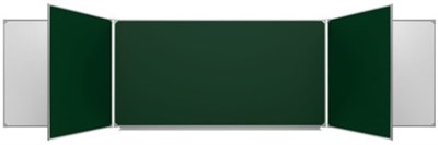 Пятиэлементная магнитная эмалированная школьная доска 2000х750 комбинированная(мел\маркер) 02829554