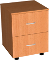 Тумба с 2-мя ящиками (на ножках/на колесах) 025794