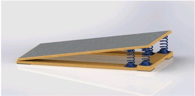 Мостик гимнастический подкидной усиленный (4 пружины) 027958