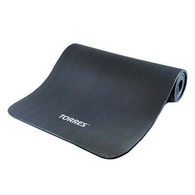 Коврик для йоги TORRES SOFT, каучук 1 см, серый 30950