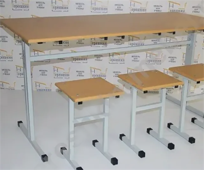 Стол 6-местный обеденный с табуретами на креплениях 0281477