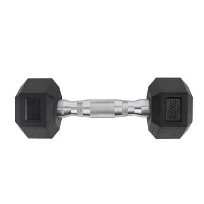 Гантель металлическая TORRES в резиновой оболочке 2,5 кг. 30678