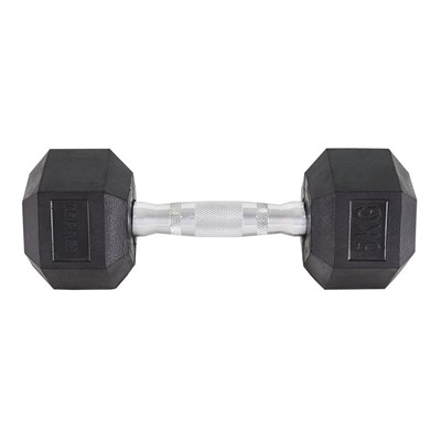 Гантель металлическая TORRES в резиновой оболочке 5 кг. 30687