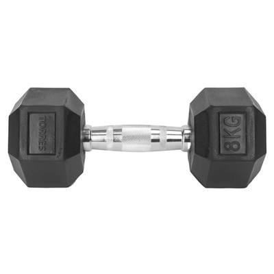 Гантель металлическая TORRES в резиновой оболочке 30692