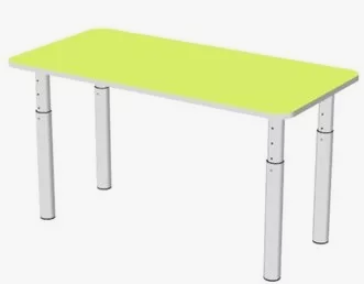 Стол регулируемый Алиан МДФ (700*700 мм) Желтый 02830965085