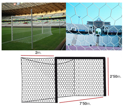 Сетка футбольная El Leon De Oro 7,5х2,5 0282617