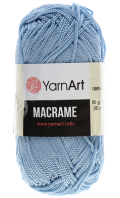 Пряжа "Macrame Макраме" 100% полиэстер 130м/90гр (133 голубой) 0283095203