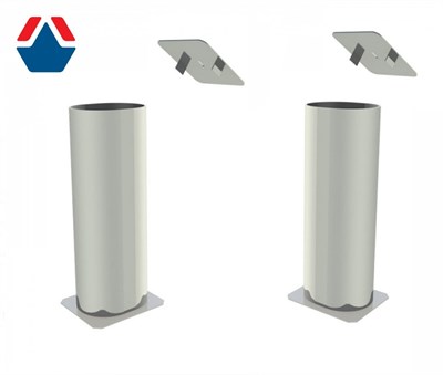 Комплект закладных стаканов для стоек из алюм.профиля 100х120 мм ОС-15317