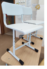 Стул ученический нерегулируемый с закруглёнными углами, сиденье спинка пластик. 026338