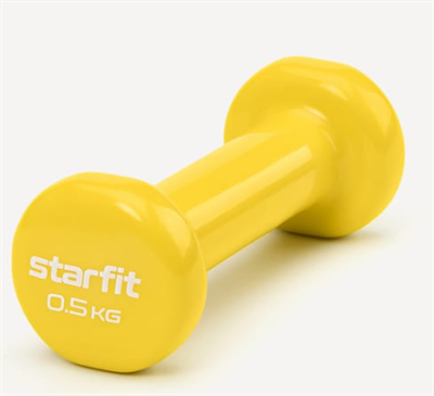 Гантель виниловая DB-101 0,5 кг, желтый Starfit LeeodQevjCxyKYMTEW6Ks3