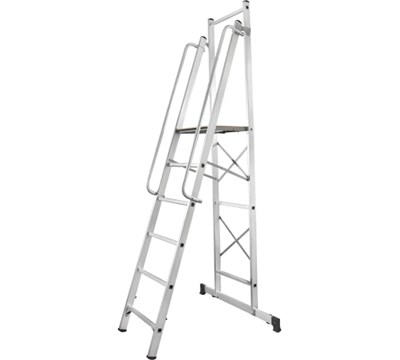 Передвижная складная лестница-стремянка с платформой Новая Высота 0280712