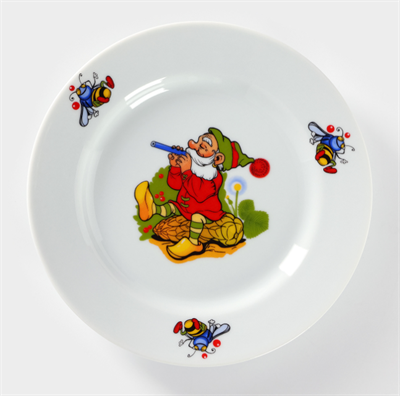 Тарелка фарфоровая «Лесовичок», d=20 см, рисунок микс, цвет белый 0283095746