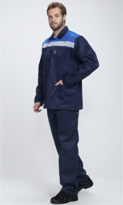 Костюм Стандарт/Дамаск СОП (тк.Смесовая,210) брюки, т.синий/васильковый 0282586