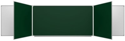 Пятиэлементная магнитная полимерная школьная доска 2000х750 комбинированная(мел\маркер) 02829547