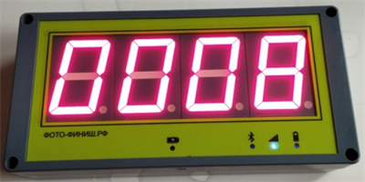 ТАБЛО РЕЗУЛЬТАТОВ ДЛЯ СИСТЕМЫ ХРОНОМЕТРАЖА - ЯРКОЕ, 4-Х СЕГМЕНТНОЕ, ВЫСОТА ЦИФР 7 СМ, АККУМУЛЯТОР, БЕСПРОВОДНОЕ 02830412