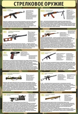 Стенд Стрелковое оружие 800 х 1200 пластик 3мм 2569