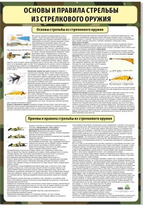 Стенд Основные правила стрельбы из стрелкового оружия 700 х 1000, пластик 3мм 2578