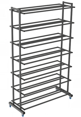Стеллаж для мячей двухсторонний 2000х1250х500 мм - 7 полок с двух сторон f89QNMRJhhrnttKFJeSC11
