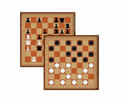 Шахматы и шашки демонстрационные магнитные 0280114