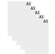Набор 5 л ватман чертежный А1 200г/м2 В А1. 01324