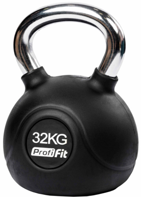 Гиря обрезиненная с хромированной ручкой 32 кг 02131