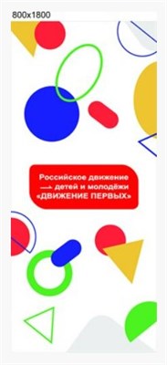 СПАЙДЕР МОБИЛЬНЫЙ СТЕНД "ДВИЖЕНИЕ ПЕРВЫХ" РАЗМЕР 800 Х 1800 ММ 0280645
