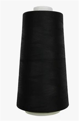Нитки для оверлока промышленные текстурированные некрученые, 9020 черный, 1 шт, 5000 ярд (4572 м) 0282358