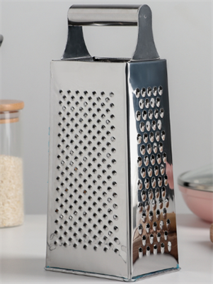 Терка четырёхгранная Доляна «Металлик», 10×7,5×23,5 см 0283095222