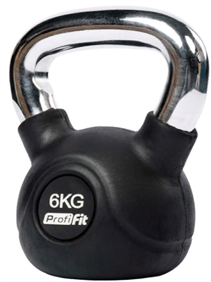 Гиря обрезиненная с хромированной ручкой 6 кг 02118