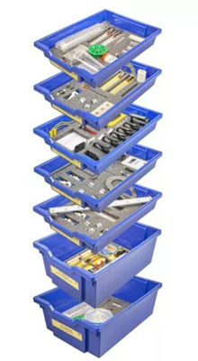 ОГЭ-лаборатория по физике 7 комплектов в лотках с АБП 0281740