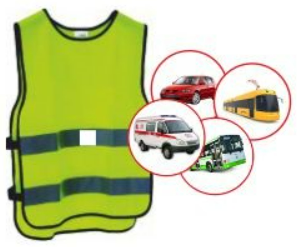 Комплект жилет сигнальный с тематическими картинками №2 (транспорт) 026130