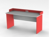 ПИСЬМЕННЫЙ СТОЛ ДВУХМЕСТНЫЙ С БОРТИКОМ И РОЗЕТКОЙ ТОЧКА РОСТА 0280908