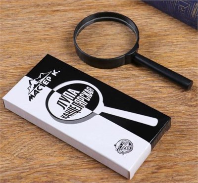 Лупа классическая 6х, d=6см, Мастер К. чёрная 0281441