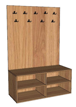 Вешалка со скамьей (4 крючка) 02830964612