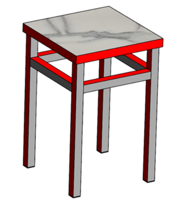 Табурет МДФ пластик 300х300х450 0281481