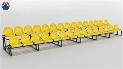 Трибуна сборно-разборная 2-х рядная на 30 мест (без навеса и ограждения) ОС-15453