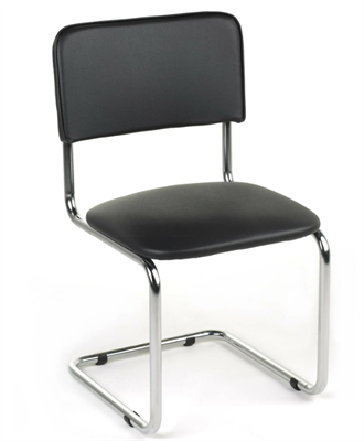 Стул  «Сильвия» Хром , Черный  кз, пр-во Беларусь 02279