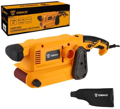 Ленточная шлифмашина DEKO DKBS1000, 1000 Вт, с регулировкой оборотов 0282817