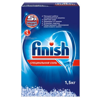 Спецсоль для посудомоечных машин Finish, 1,5 кг 026192