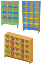 ШКАФ ДЛЯ ГОРШКОВ СТАНДАРТ (размер ячейки 250*250*250) 9 00465